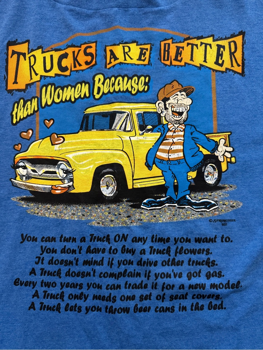 Vintage Humor Y2K Men’s T-Shirt Size XL Blue Goofy Humor Funny Tee 2000’s Fun